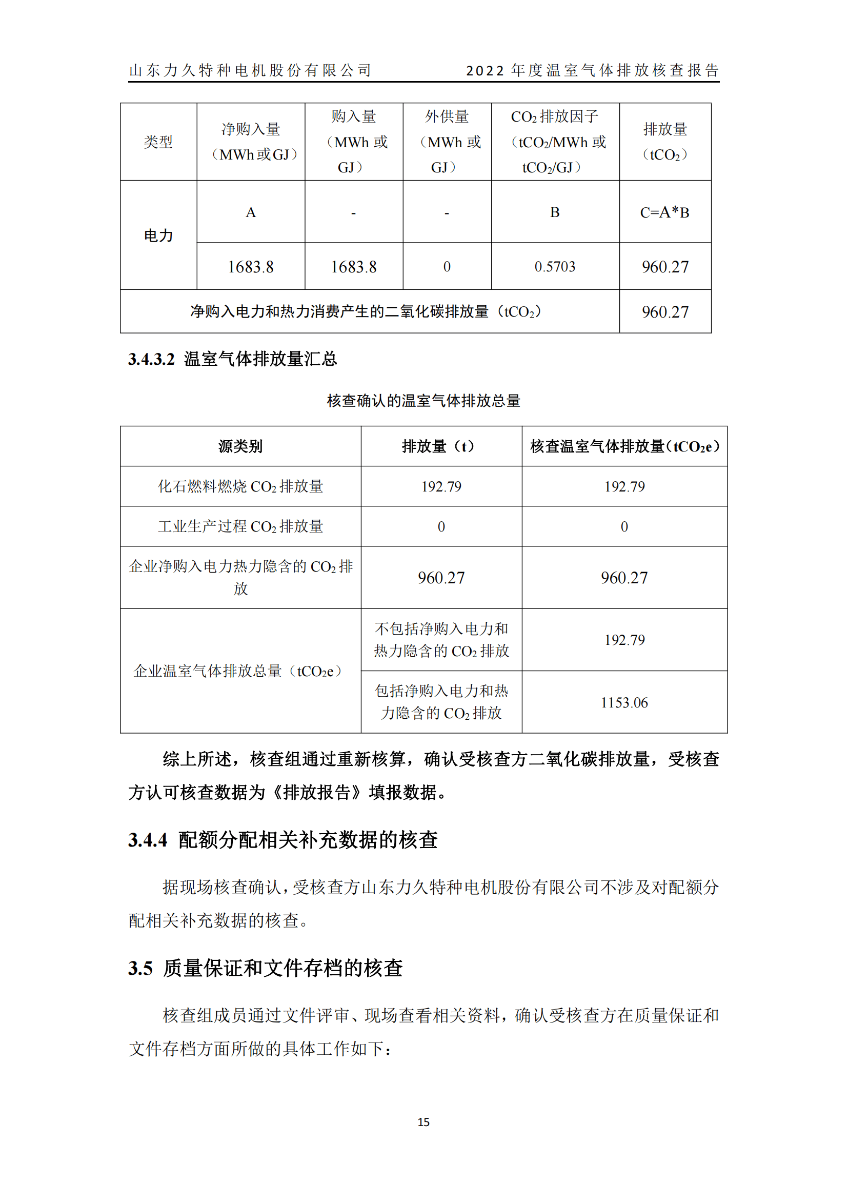 力久電機溫室氣體排放核查報告